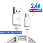 Оригинальный кабель Micro USB для быстрой зарядки 2000 мм для Samsung Xiaomi Redmi Huawei P30 Pro, Аксессуары для мобильных телефонов