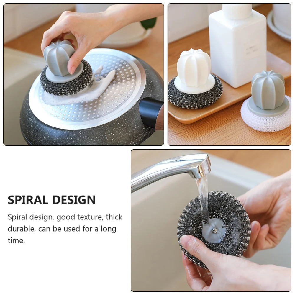 

2pcs Pot Brush Mini Dish Brush Pot Scrub Brush Durable Scrubber Cleaning Kit
