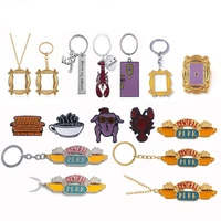Movie Jewlery Friends Memorial Photo Frame Cafe House Number Keychain Keyrings