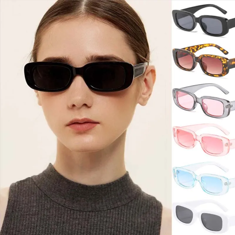 

Small Rectangle Sunglasses Women Vintage Brand Designer Square Sun Glasses Shades Female UV400