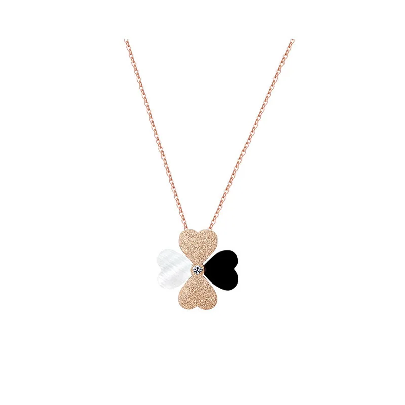 

Popular Rose Gold Necklace Female Titanium Steel Clavicle Chain Korean Style Non-Fading Instafamous Pendant Girlfriends Female