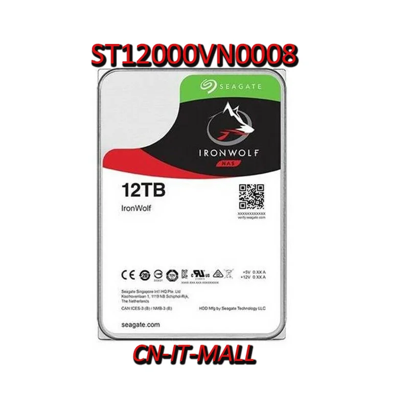 

Seagate IronWolf ST12000VN0008 ST12000NE0008 12 ТБ NAS 7200 об/мин 256MB Кэш SATA 6,0 ГБ/сек. 3,5 "Внутренний жесткий диск