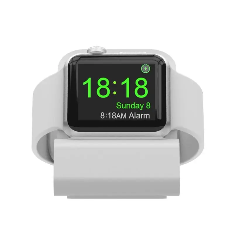Роскошная подставка для Apple Watch, ручная зарядка с отверстием для кабеля, алюминиевый кронштейн для iWatch Watch, держатель для док-станции