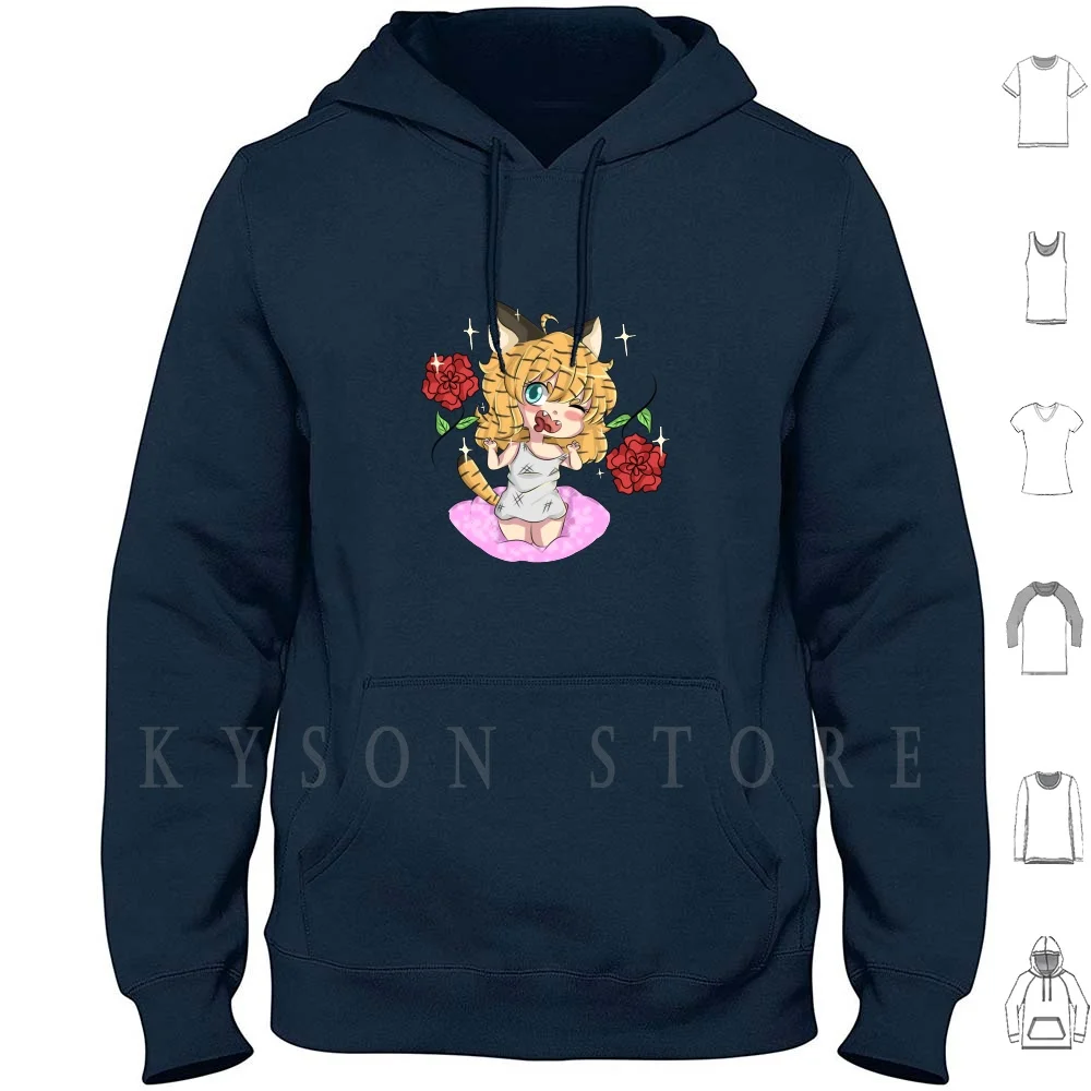 

Loli Tiger Hoodie long sleeve Loli Tiger Anime Kawaii Color He Drew Roses