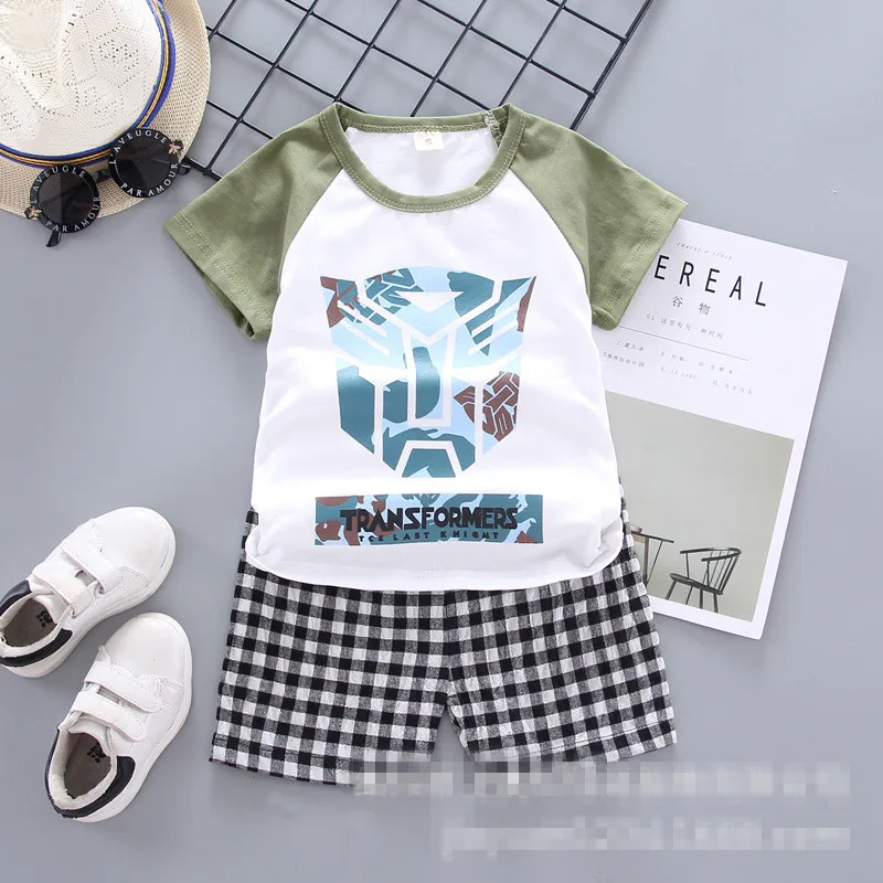 Комплекты детской одежды Новинка лета 2019 футболка с короткими рукавами и