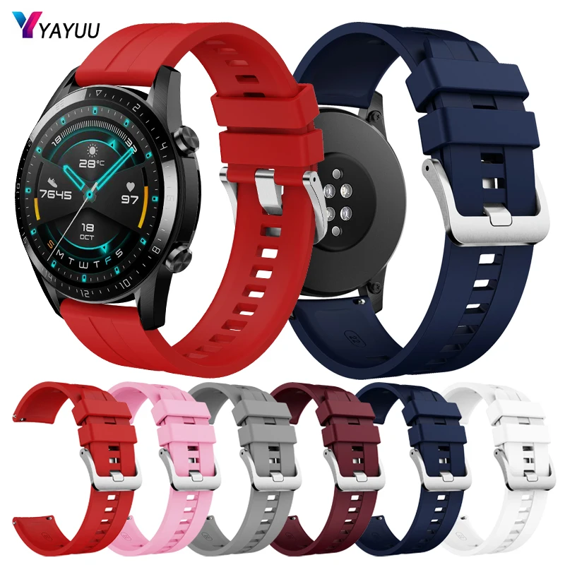 Ремешок для часов YAYUU силиконовый 22 мм Huawei Watch GT2 Pro/GT 46 мм/GT2 сменный ремешок GT 2 |