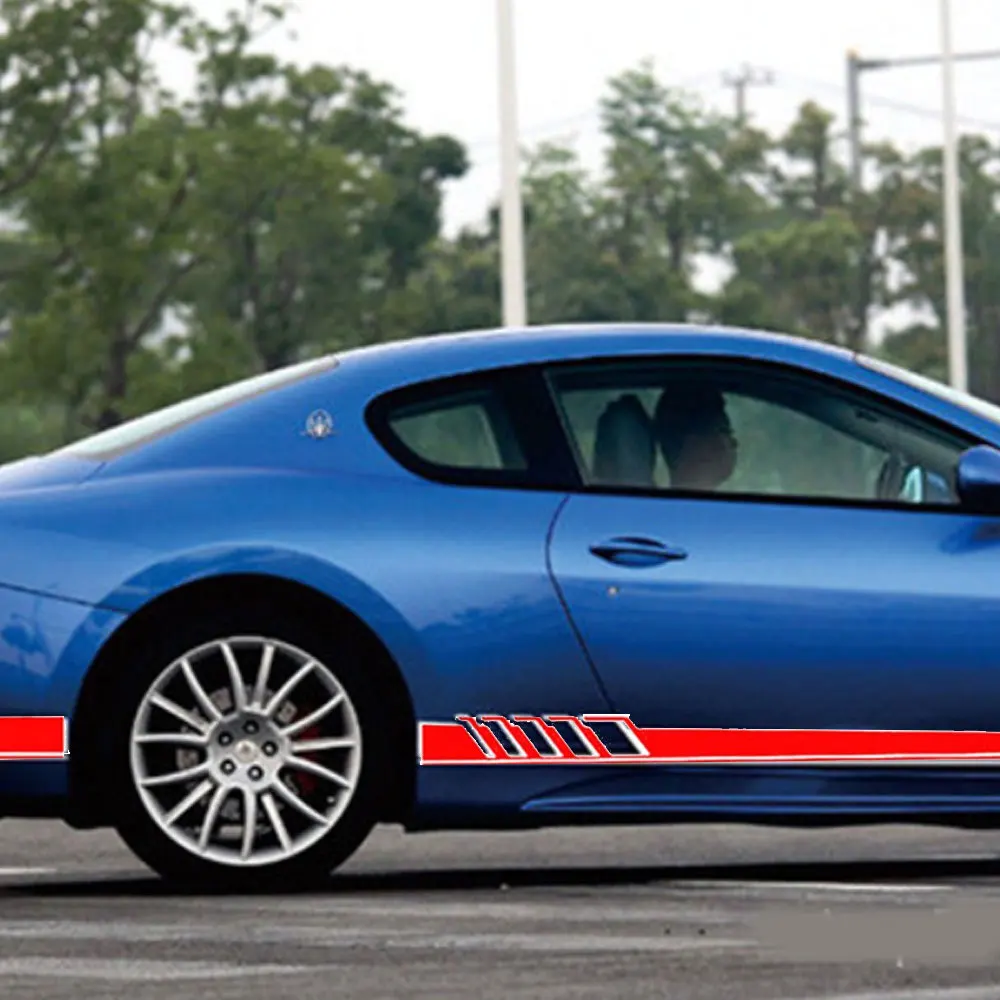 1 пара боковых наклеек для автомобиля наклейки кузова длинные полосы Mercedes Benz C