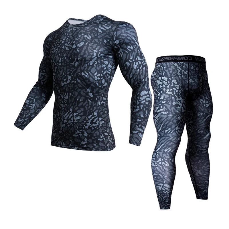 Мужское камуфляжное компрессионное термобелье мужской спортивный костюм