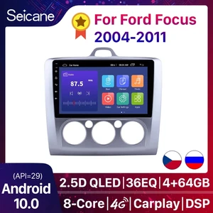 Автомагнитола Seicane, мультимедийный проигрыватель 2Din, GPS, 9 дюймов, Android 10,0, для ford focus EXI MT 2, 3, Mk2, 2004, 2005, 2006, 2007, 2008, 2009-2011