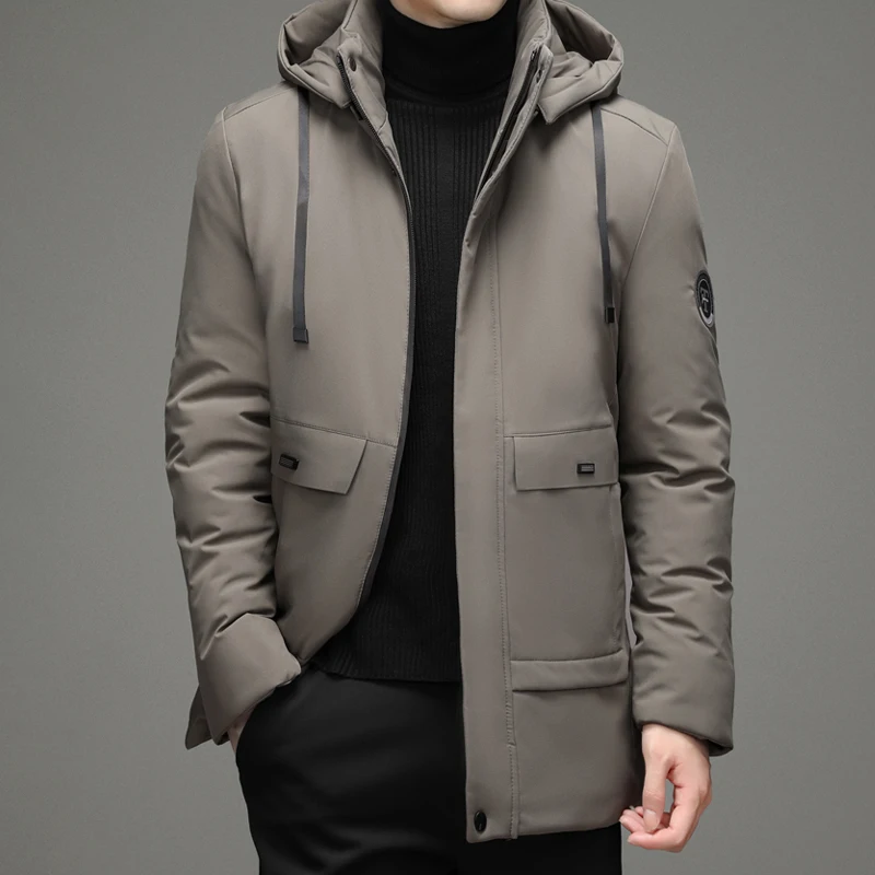 

Plus Size 5XL Men 2021 Winter New Long Warm Thick Hood Parkas Jacket Coat Men Outwear Outfits Classic Windproof Pocket Parka