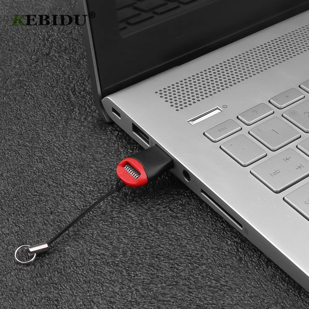 Кардридер KEBIDU Mini USB 2 0 кардридер Micro SD SDHC TF мини адаптер для ноутбука черный 1