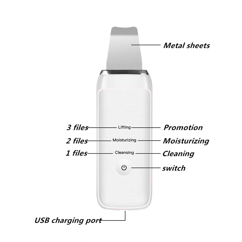 Ультразвуковой глубокий аппарат для чистки лица скруббер удаления грязи Угри