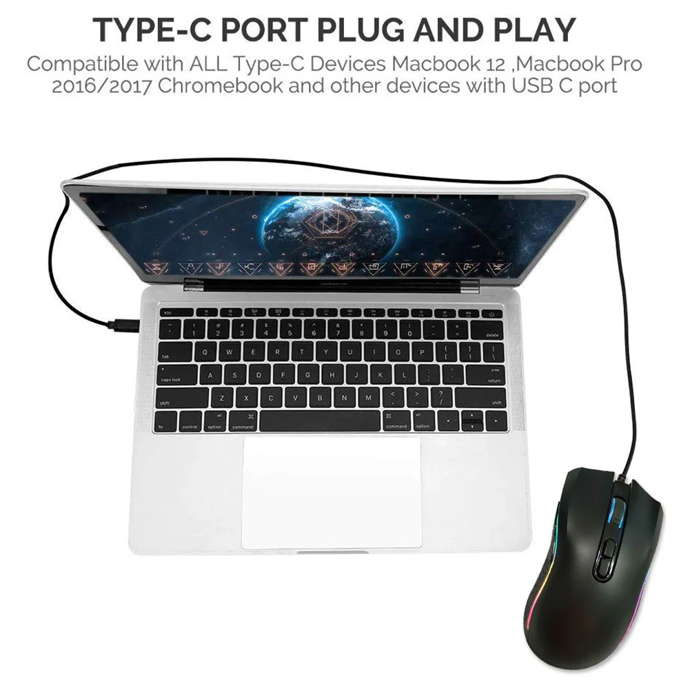 wired mouse 6 adjustable dpi 7 key macro programming rgb light office pc game mice vdx99 free global shipping