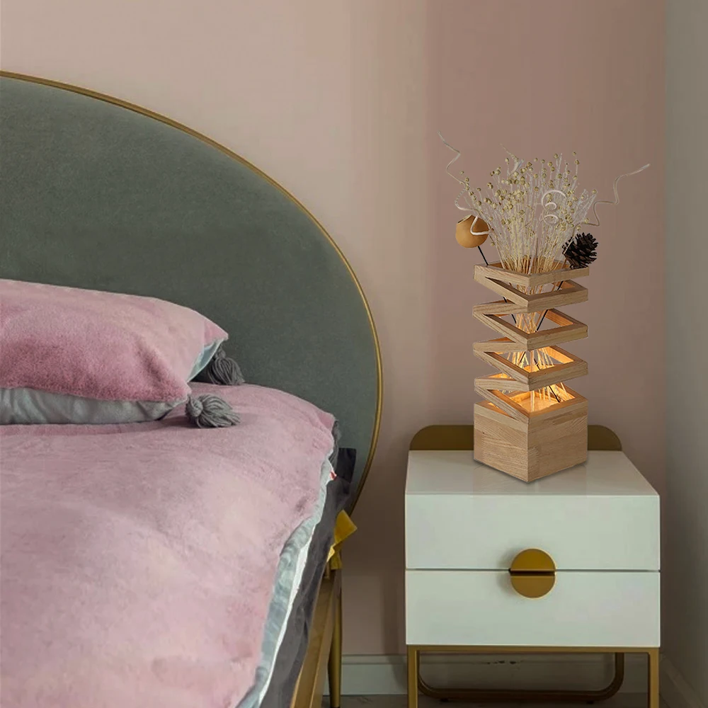 Artpad деревянная декоративная лампа оттенки для настольных ламп цветок 3 цвета