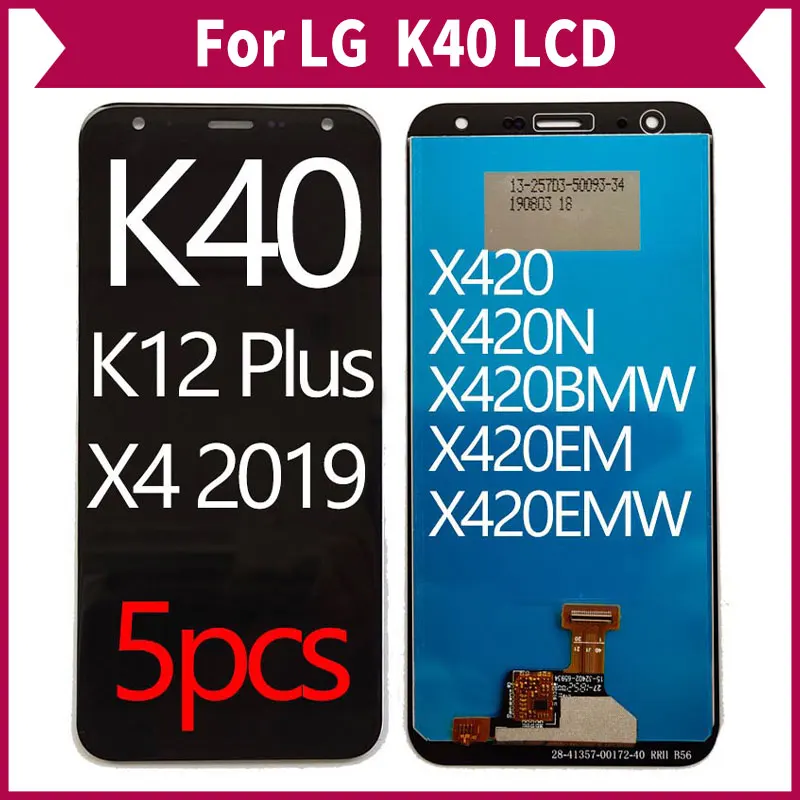 

5Pcs/Lot original for LG K40 LCD K12 Plus X4 2019 Screen Display with Touch Digitizer Assembly