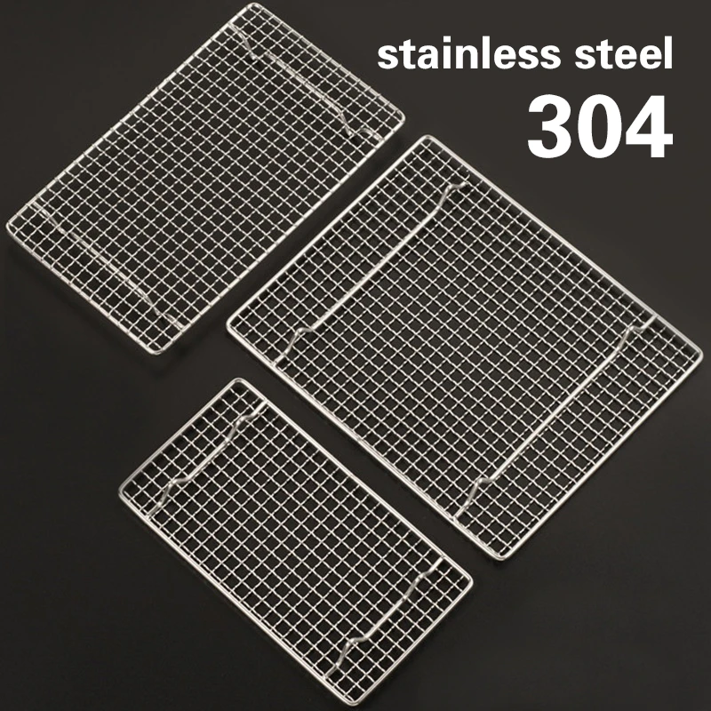 304 Square Barbecue Mesh Non-Stick BBQ Cooking Mats Stainless Steel Replacement Grilling Wire Net grill accessories smoker | Дом и сад