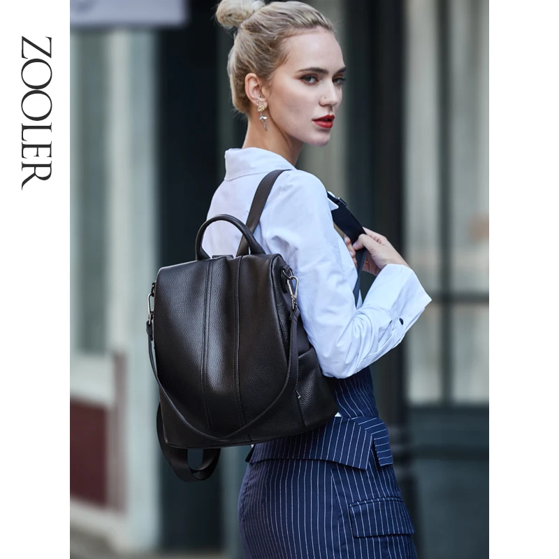 Вместительный женский рюкзак из 100% натуральной кожи Женская дорожная сумка