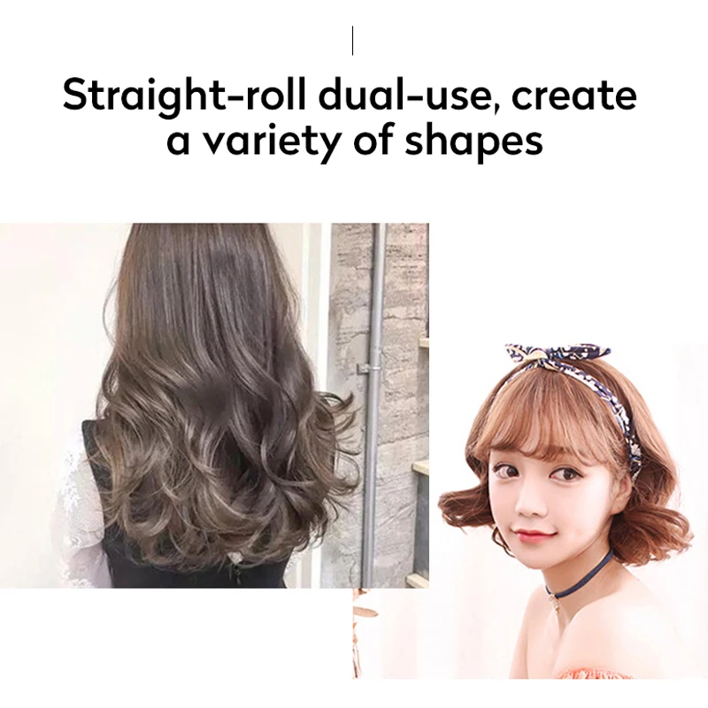 2 в 1 электрическая вращающаяся расческа для завивки волос с головками 50 мм