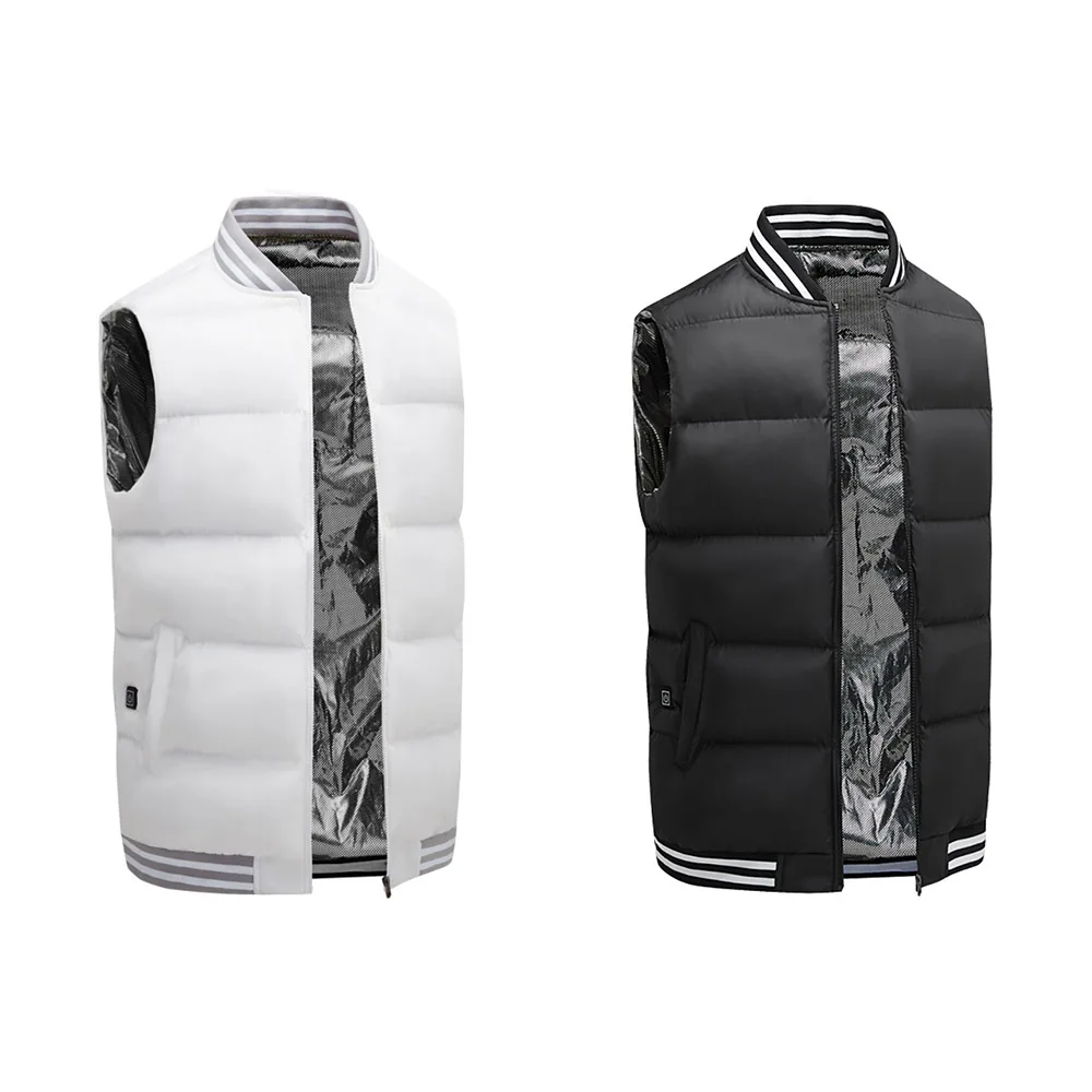 

Уличный жилет с инфракрасным подогревом USB, хлопковая грелка из углеродного волокна с подогревом, одежда серого цвета для мужчин и женщин