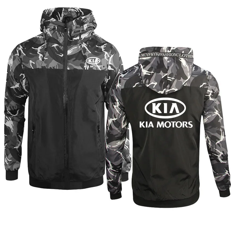 

Men's Hoodie KIA Car Logo Print fashion Casual Hip Hop Harajuku Men's Zip Jacket Sweatshirts clothing