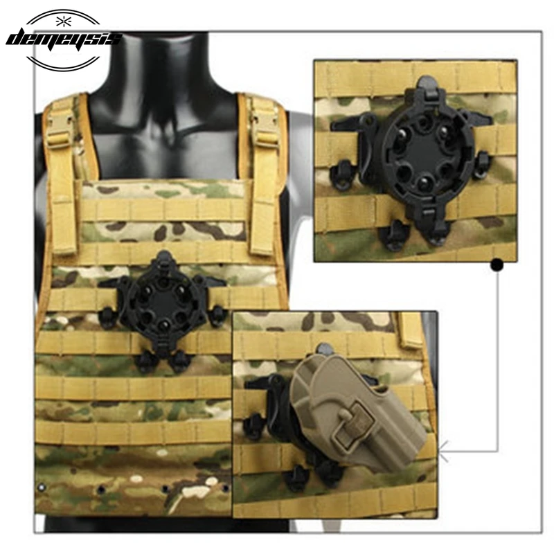 Военная Тактическая кобура Платформа адаптер Быстрое отключение система Molle QD