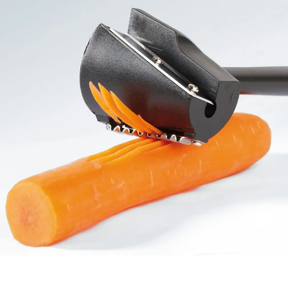 

Practical Design Home Kitchen Cooking Gadgets Manual Ergonomic Handle Vegetables Fruits Carving Knife Roller Household