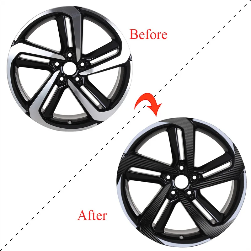 3D 4D Углеродные/матовые/глянцевые черные наклейки на колеса Автомобильный