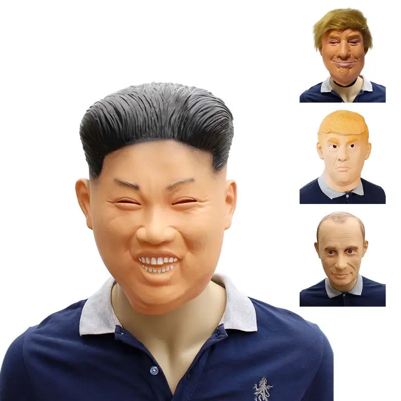 

Halloween Theme Party Headgear Funny Realistic Celebrity President Latex Mask Masquerade Cosplay Face Mask Adults Role Play