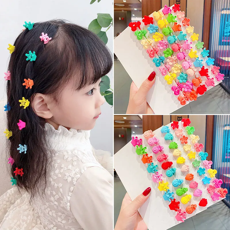 

10/20PCS/Set New Kids Hair Accessories Fashion Flower Crabs Hair Claws Children Hairpins Baby Hair Band Colorful