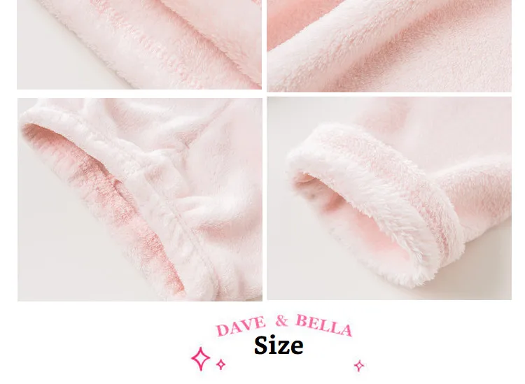 DB12186 dave bella/пижамный комплект для детей, осенняя домашняя одежда для маленьких девочек розовый костюм для сна с длинными рукавами для малышей