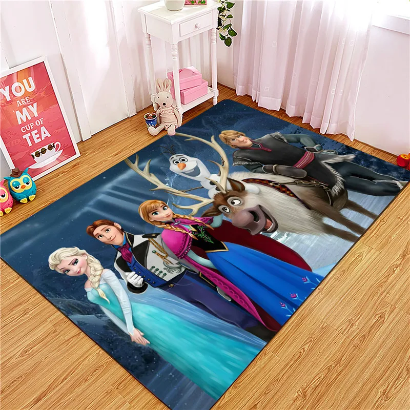 

Игровой коврик для девочек «Холодное сердце» из мультфильма Disney, детский игровой коврик, мультяшный нескользящий ковер, коврик для гостино...