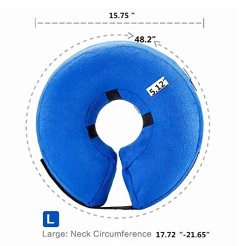 Medical Pet Collar Pets Dogs Cat Soft Comfortable Inflatable Collars E-Collar Protection Puppy Head Cone | Дом и сад