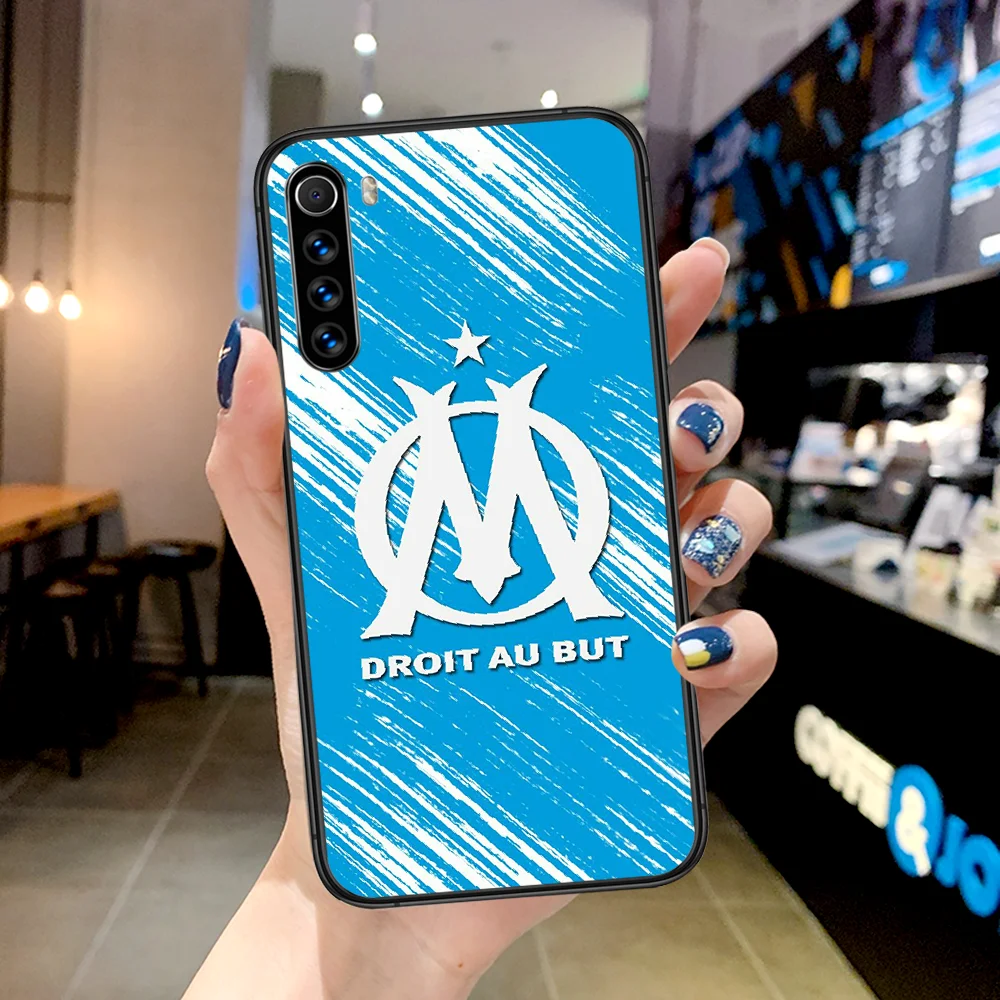 

Soccer Marseille Club Phone Case For Xiaomi Redmi Note 7 8 8T 9 9S 4X 7 7A 9A K30 Pro Ultra black Hoesjes Soft Waterproof
