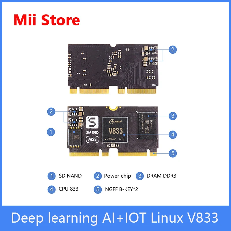 Sipeed MAIX II M2S разработанная плата глубокого обучения AI + IOT Linux V833
