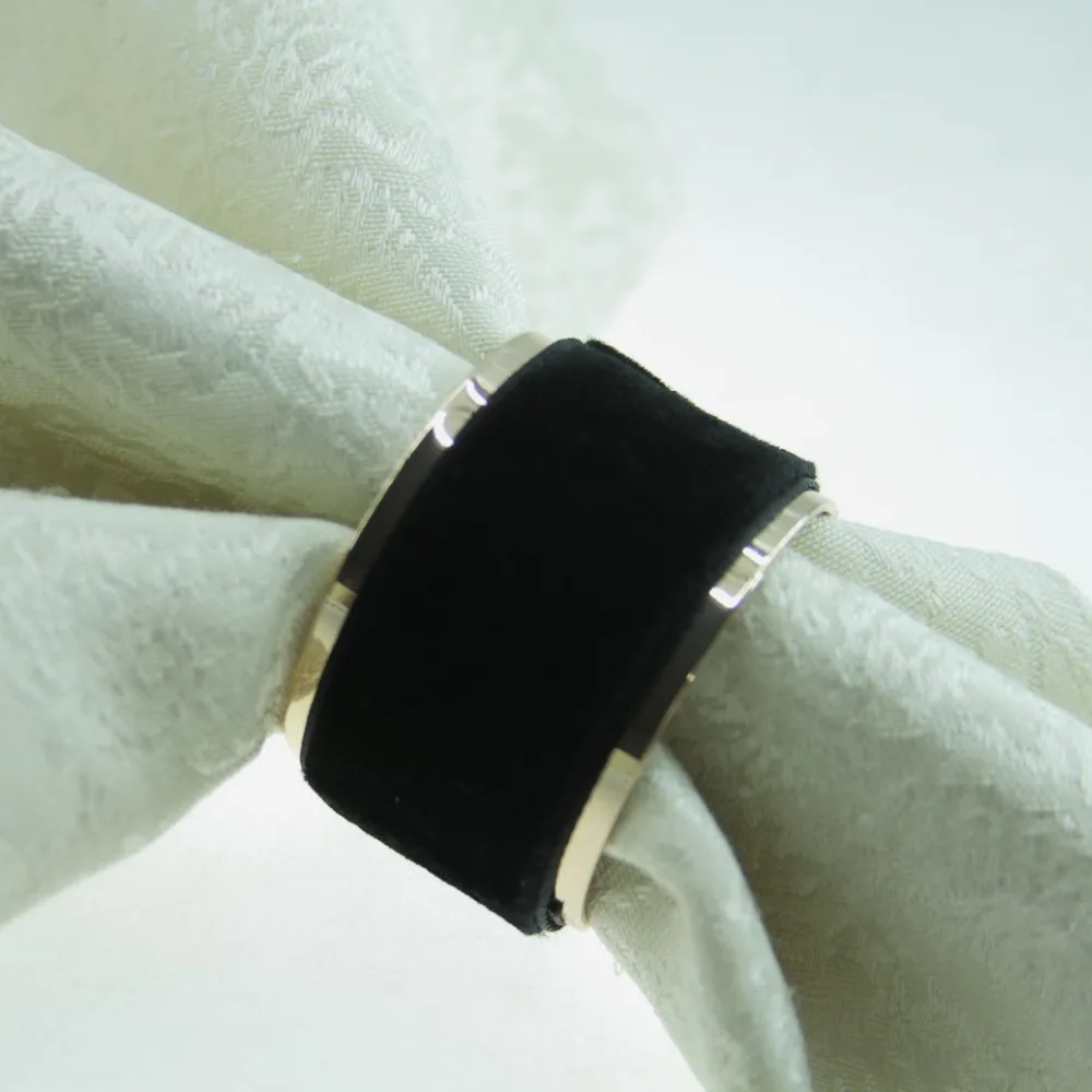 free shipping velvet gold metal napkin ring for wedding, napkin decoration 12 pcs qn19101401