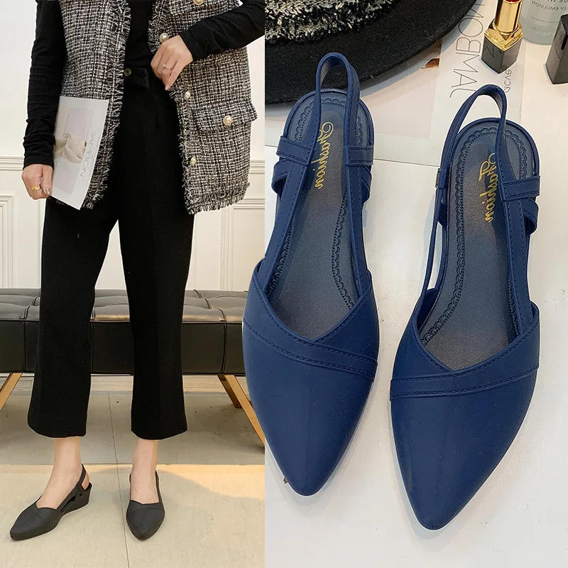 

2021 Summer Fashion Women's Temperament Blue Sandals Casual Simple Shoes