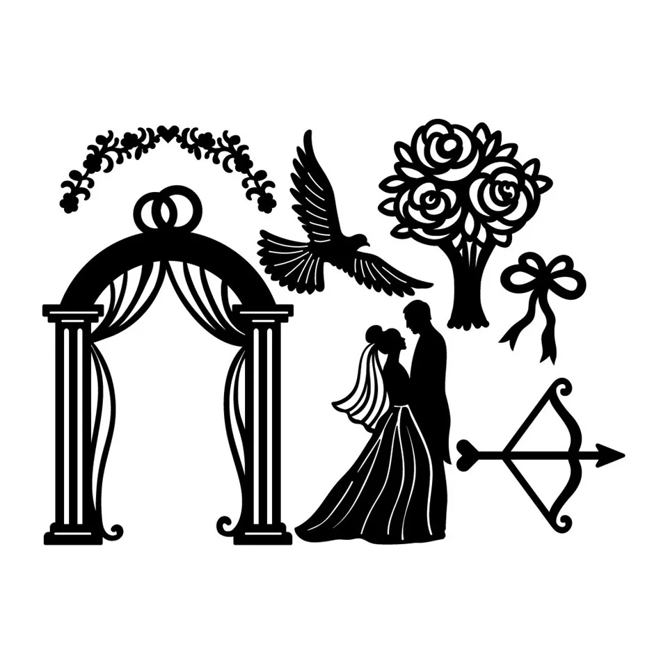 DiyArts для пресс форм свадебной фотосъемки с металлический Трафаретный вырубной