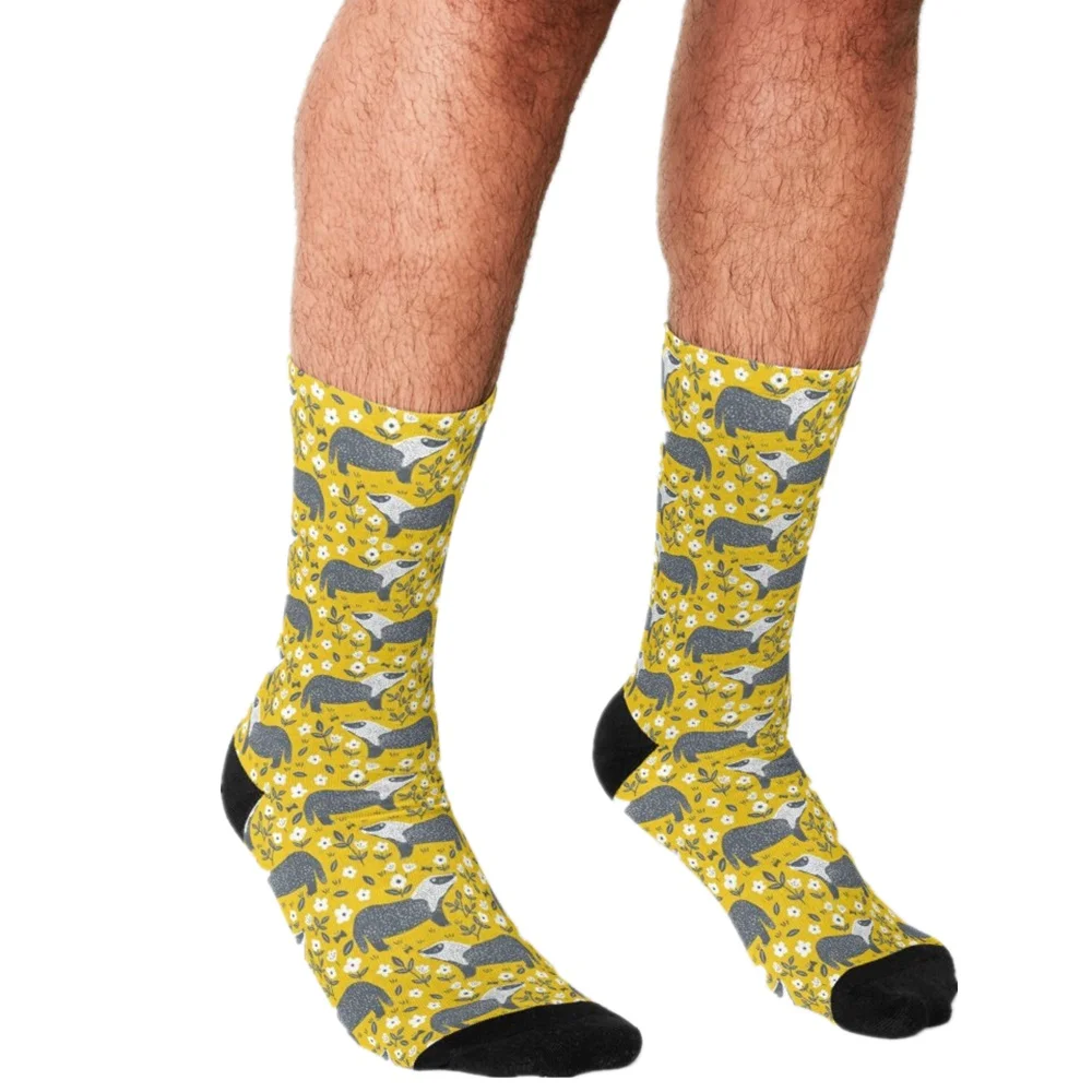 

2021 Men Socks harajuku Avocado Yoga Socks Printed personality Happy hip hop Novelty Skateboard Crew Casual Crazy Socks