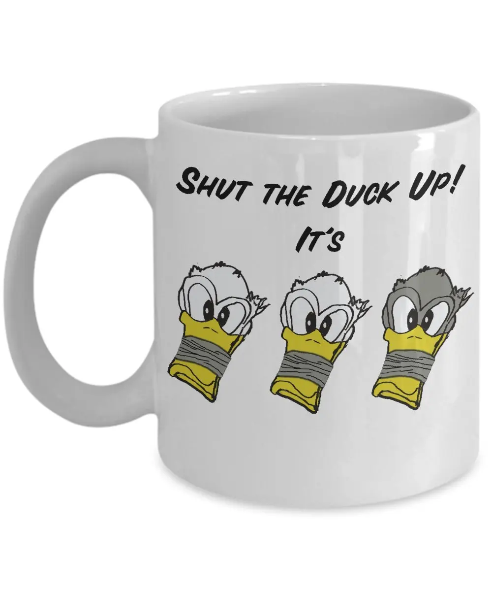 Забавная кофейная кружка с надписью Shut The Duck Up 11 унций | Дом и сад