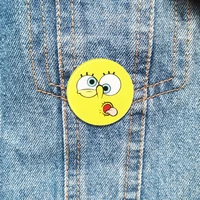 fashion cute brooches anime yellow cartoon pins acrylic badges lapel pins for backpacks clothes accessories jewelry wholesa