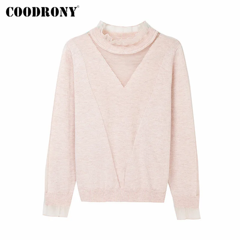 

COODRONY Brand Elegant Casual Spring Autumn Women's Slim Sweaters 2021 Streetwear Fashion Knitted Soft Jumpers Female W1322