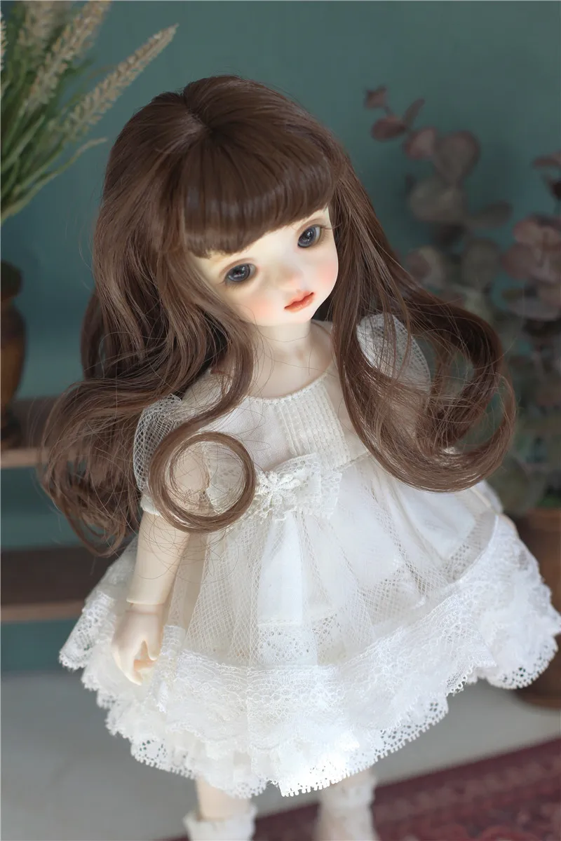 

3 point 4 point 6 point BJD.MDD baby with hair wig milk silk soft bright air bangs long hair