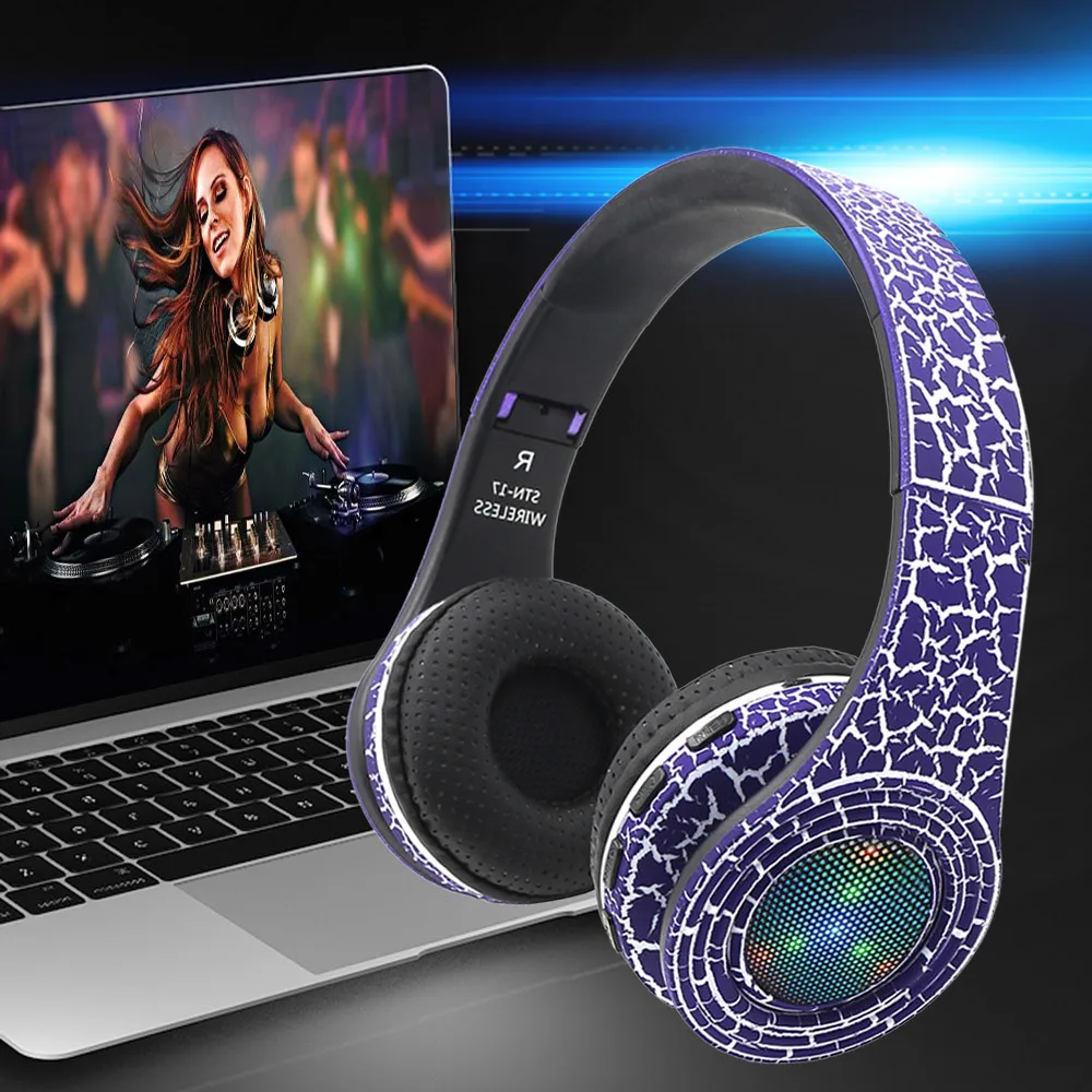 Фиолетовый Mosunx портативная беспроводная гарнитура Bluetooth 4,1 наушники с шумоподавлением Встроенный микрофон для samsung iPhone - Цвет: Фиолетовый