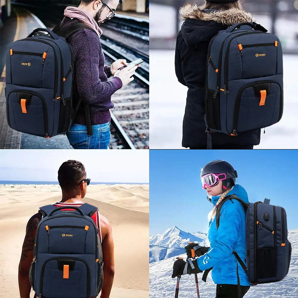 

NANCY TINO 17.3Inch Laptop Backpack Fashion Business Travel Anti-Theft Nylon Waterproof Student Bag