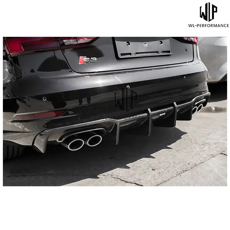 A3 S3 высококачественный диффузор для губ из углеродного волокна автомобильный