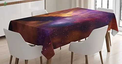 

Outer Space Tablecloth Space Star Solar System Galaxy Dining Room Kitchen Decor Orange Purple