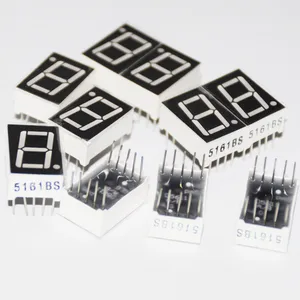 10 шт., 1 цифра, 7 сегментов, 0,56 дюйма, общий анодкатод дюйма, 0.56, светодиодный 7-сегментный цифровой дисплей, 1 бит, 0,56 дюйма, красный светодиодный дисплей, цифровой