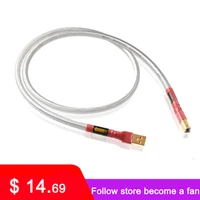ataudio silver plated qed hifi usb cable high quality type a to b dac data usb cable dac a90 d90 e30 dx7 pro