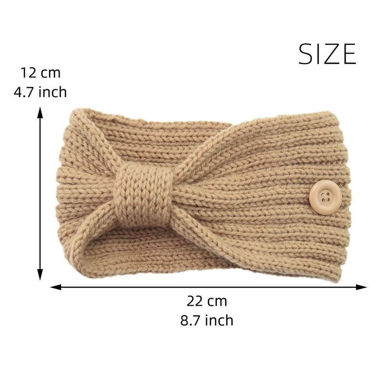 

Winter Ear Warmer Headband Women Fashion Face Mask Elastic Knitted Head Wrap Hairband Girls Elegant Hair Band Masks Accessories