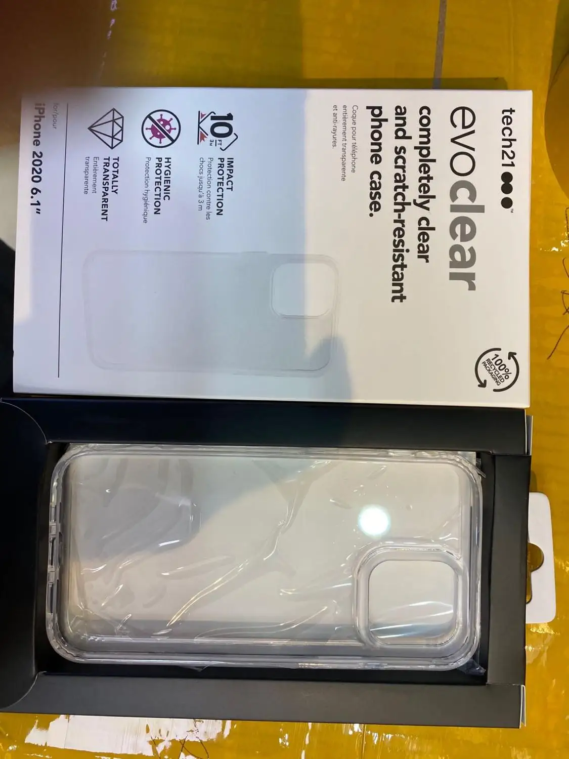 

Original Tech TPU+D3O Ultra Thin 21 EVO Clear Case for iPhone 12 pro max scratch-resistant and Drop Protection with retailbox